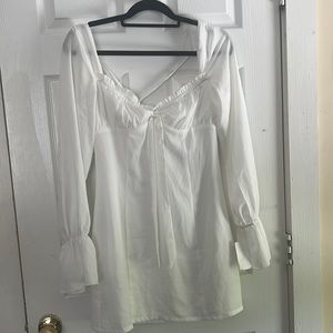 Tiger mist white cottage core dress
